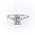 Radiant Cut Lab Diamond Shoulder Set Ring With Hidden Halo