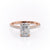 Radiant Cut Lab Diamond Shoulder Set Ring With Hidden Halo