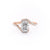 Radiant Cut Lab Diamond Twist Ring
