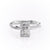 Radiant Cut Lab Diamond Twisted Shoulder Set Ring With Hidden Halo
