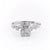 Radiant Cut Lab Diamond With Hidden Halo And Side Stones