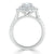 Round Cut Lab Diamond Double Halo Engagement Ring, Tiffany Style