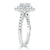 Round Cut Lab Diamond Double Halo Engagement Ring, Tiffany Style