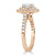 Round Cut Lab Diamond Double Halo Engagement Ring, Tiffany Style