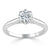 Round Cut Lab Diamond Engagement Ring, Classic Six Claw