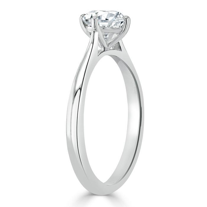 Round Cut Lab Diamond Engagement Ring, Classic Style