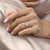 Round Cut Lab Diamond Engagement Ring, Twisted Stone Set Shoulders