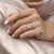 Round Cut Lab Diamond Engagement Ring, Twisted Stone Set Shoulders