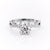 Round Cut Lab Diamond Engagement Ring, Twisted Stone Set Shoulders