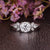 Round Cut Lab Diamond Engagement Ring, Unique Art Deco Design
