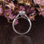 Round Cut Lab Diamond Engagement Ring, Unique Art Deco Design