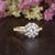 Round Cut Lab Diamond Engagement Ring, Vintage Halo Design