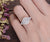 Round Cut Lab Diamond Engagement Ring, Vintage Halo Design