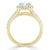 Round Cut Lab Diamond Halo Engagement Ring, Tiffany Style