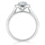 Round Cut Lab Diamond Halo Engagement Ring, Tiffany Style