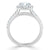 Round Cut Lab Diamond Halo Engagement Ring, Tiffany Style