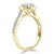 Round Cut Lab Diamond Halo Engagement Ring, Tiffany Style