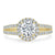 Round Cut Lab Diamond Halo Engagement Ring, Tiffany Style