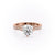 Round Cut Lab Diamond Stone Set Shoulders With Milgrain Edge