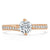 Round Cut Lab Diamond Twist Engagement Ring, Classic Style