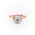 Round Cut Rubover Lab Diamond With Hidden Halo