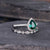 Vintage Inspired Emerald Bridal Ring Set