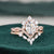 Vintage Style Bridal Ring Set, Oval Cut Center Stone