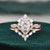 Vintage Style Bridal Ring Set, Oval Cut Center Stone