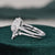 Vintage Style Bridal Ring Set, Pear Cut Center Stone