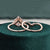 Vintage Style Bridal Ring Set, Pear Cut Center Stone