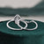 Vintage Style Bridal Ring Set, Pear Cut Center Stone