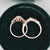 Vintage Style Bridal Ring Set, Pear Cut Center Stone