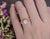 Vintage Style Bridal Ring Set, Round Cut